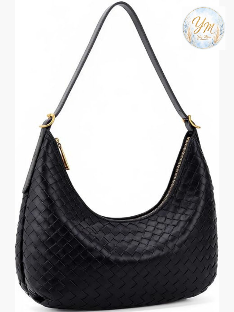 Woven Hobo Crossbody Bag With Adjustable Strap